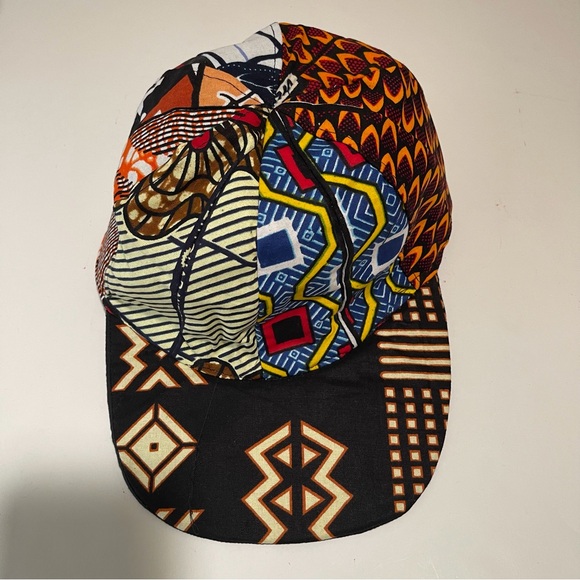African Print Ankara Handmade Multicolor Bohemian Patchwork Baseball Cap - Picture 4 of 8